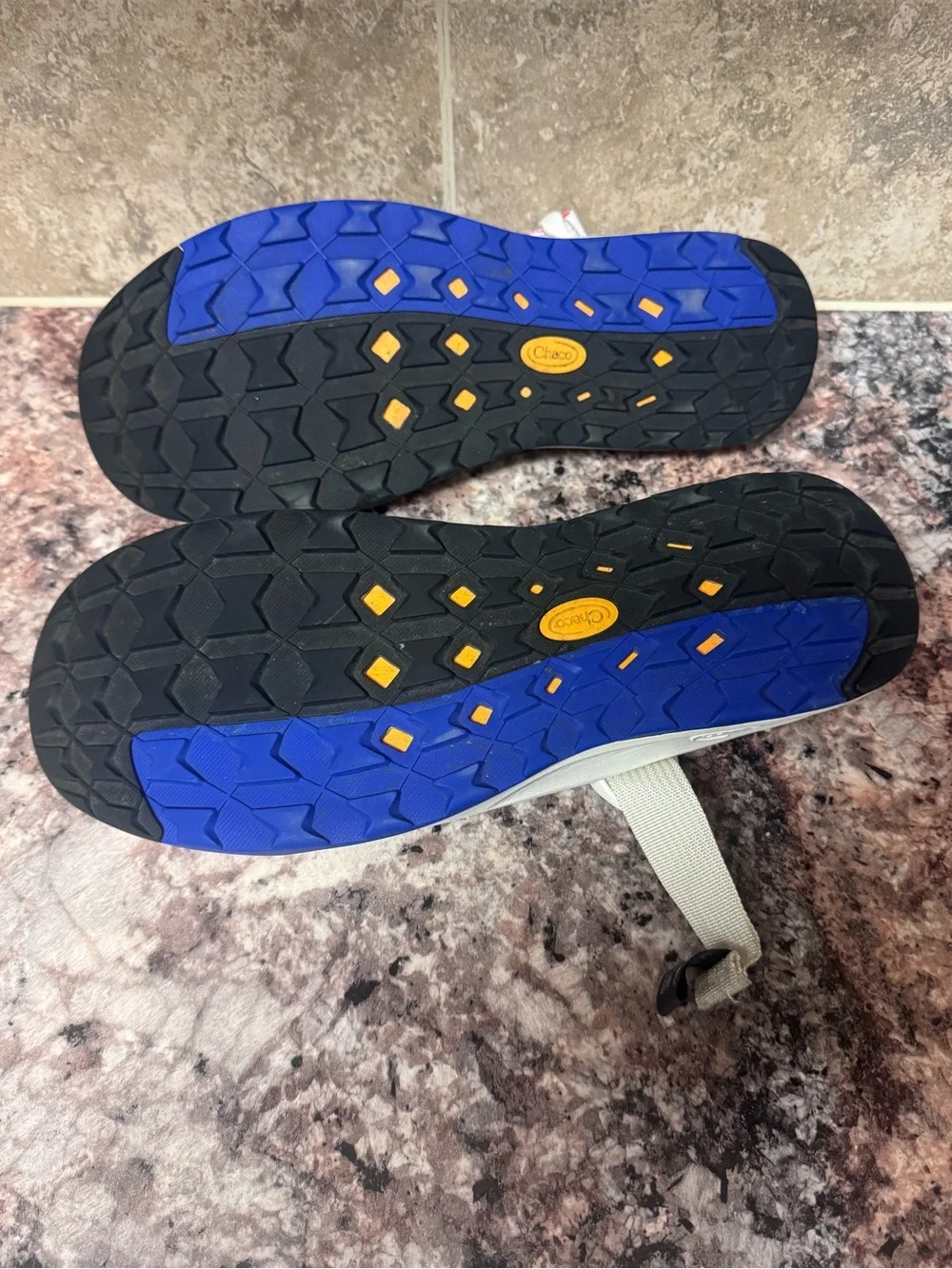 Chaco Odyssey Mesh Closed Toe Water Sport Sandals Gray Orange Blue